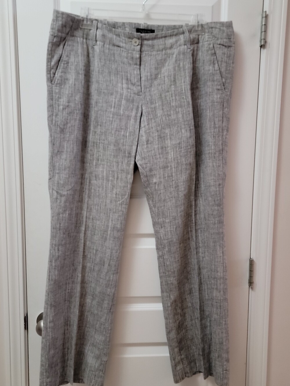 Talbots Womens heritage pants size 18W Linen Cotton blend fabric India EUC